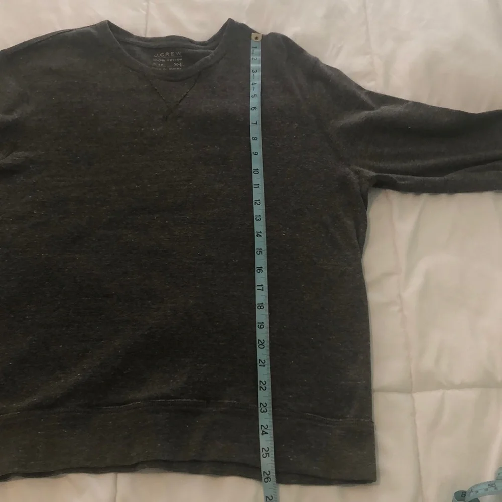 J Crew heathered grey long sleeve shirt